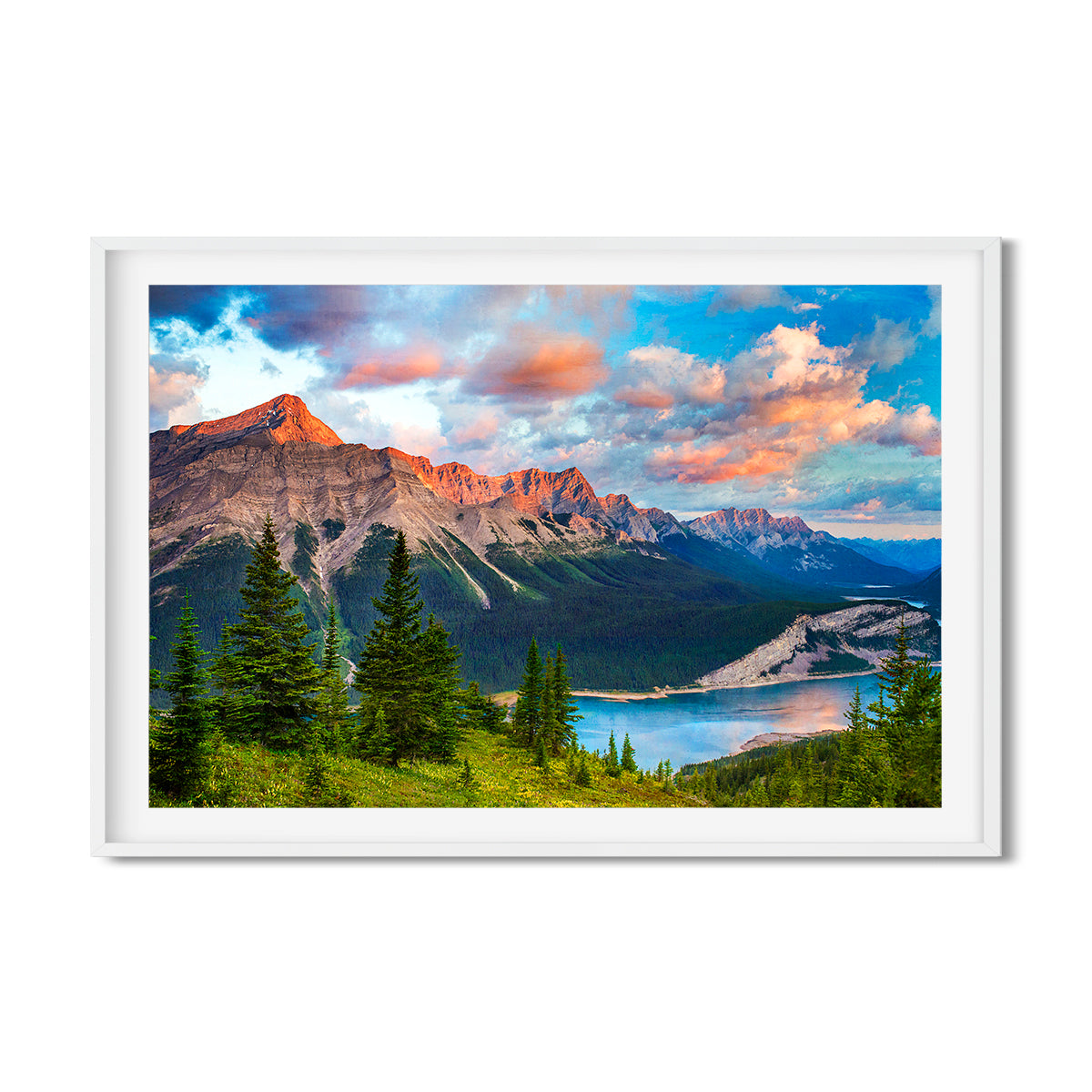 IMPRESIÓN ESPECIAL<br> Kananaskis Amanecer Alberta<br> Impresión metálica de edición limitada de 20x30"