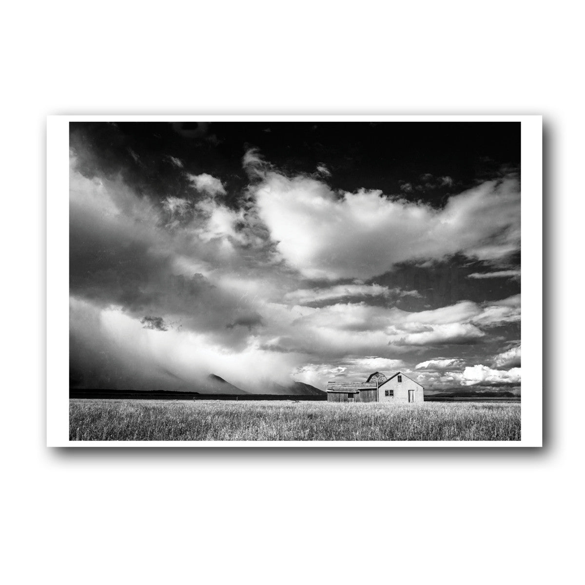 Kuva Collection <br>Storm Rolling In <br>Grand Tetons Wyoming <br>Limited Release Archival B+W Fine Art Print