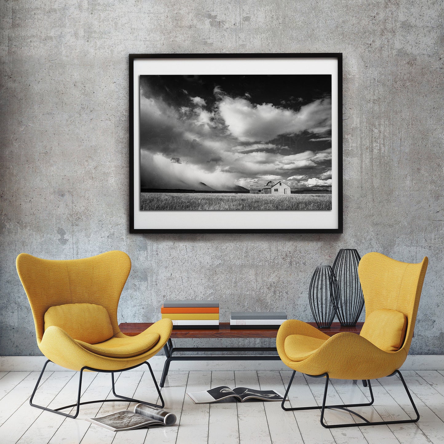 Kuva Collection <br>Storm Rolling In <br>Grand Tetons Wyoming <br>Limited Release Archival B+W Fine Art Print