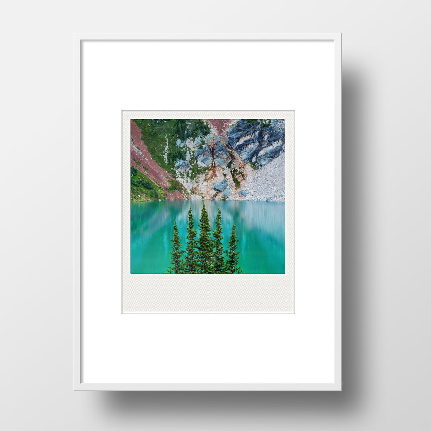 Metallic Polaroid Magnet Glacial Blue Lake