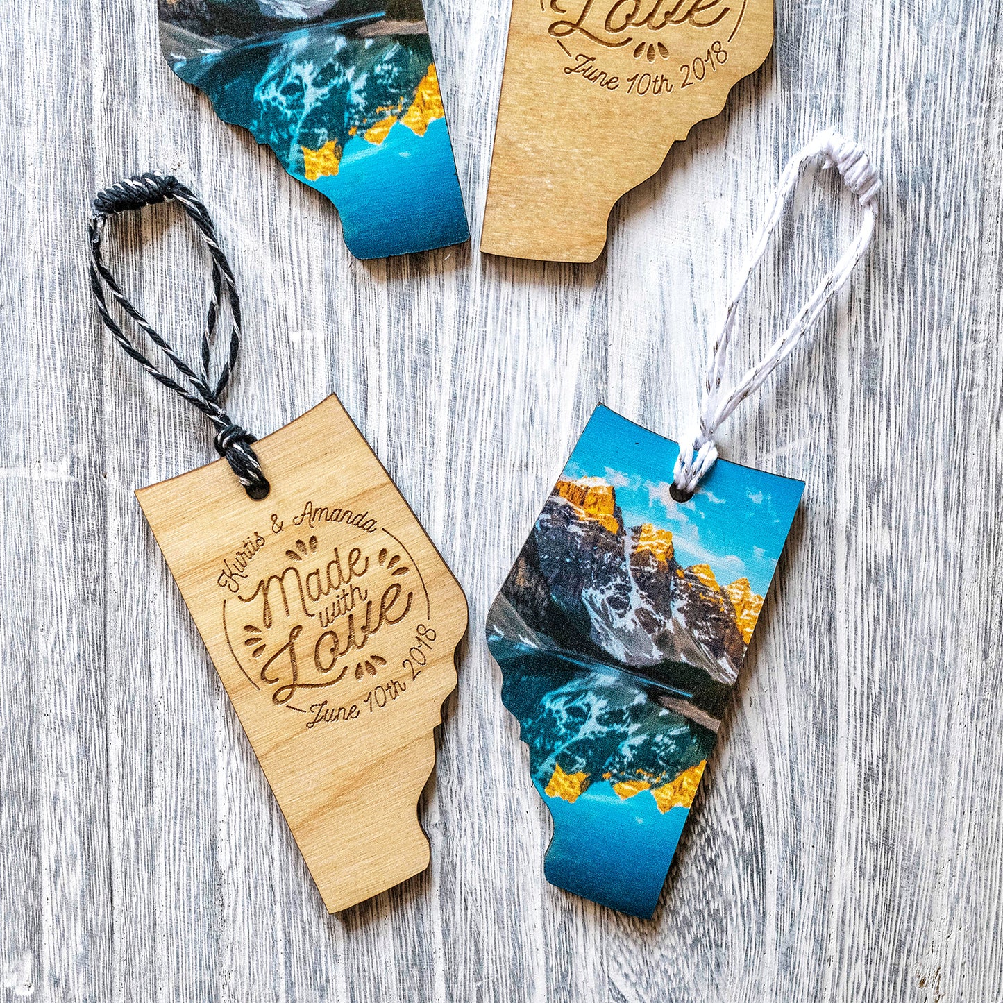 Made to Order Wooden Alberta Holiday Ornaments <br>Deposit Only