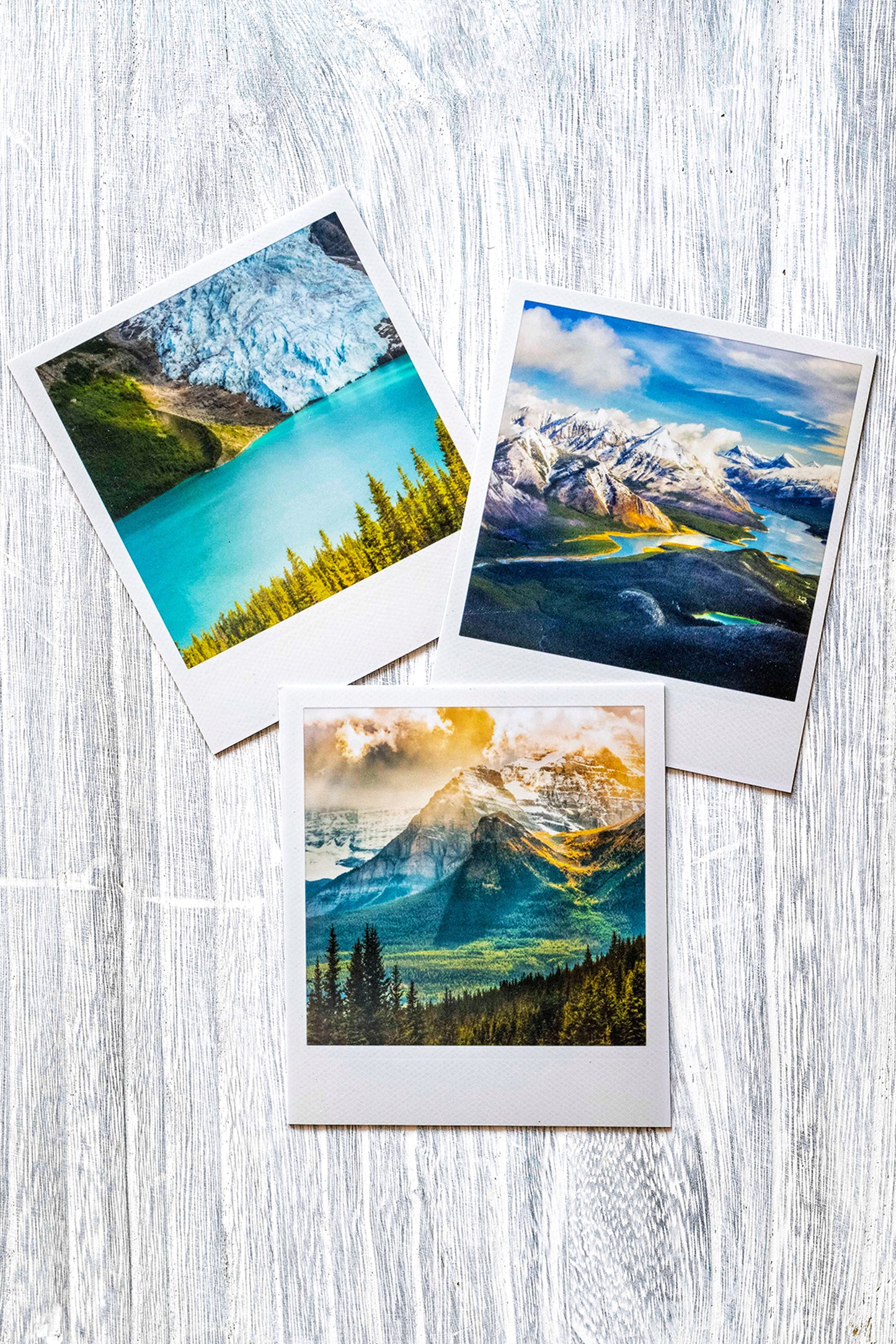 3-Pack of Metallic Polaroid Magnets <br> Canadian Rockies 2