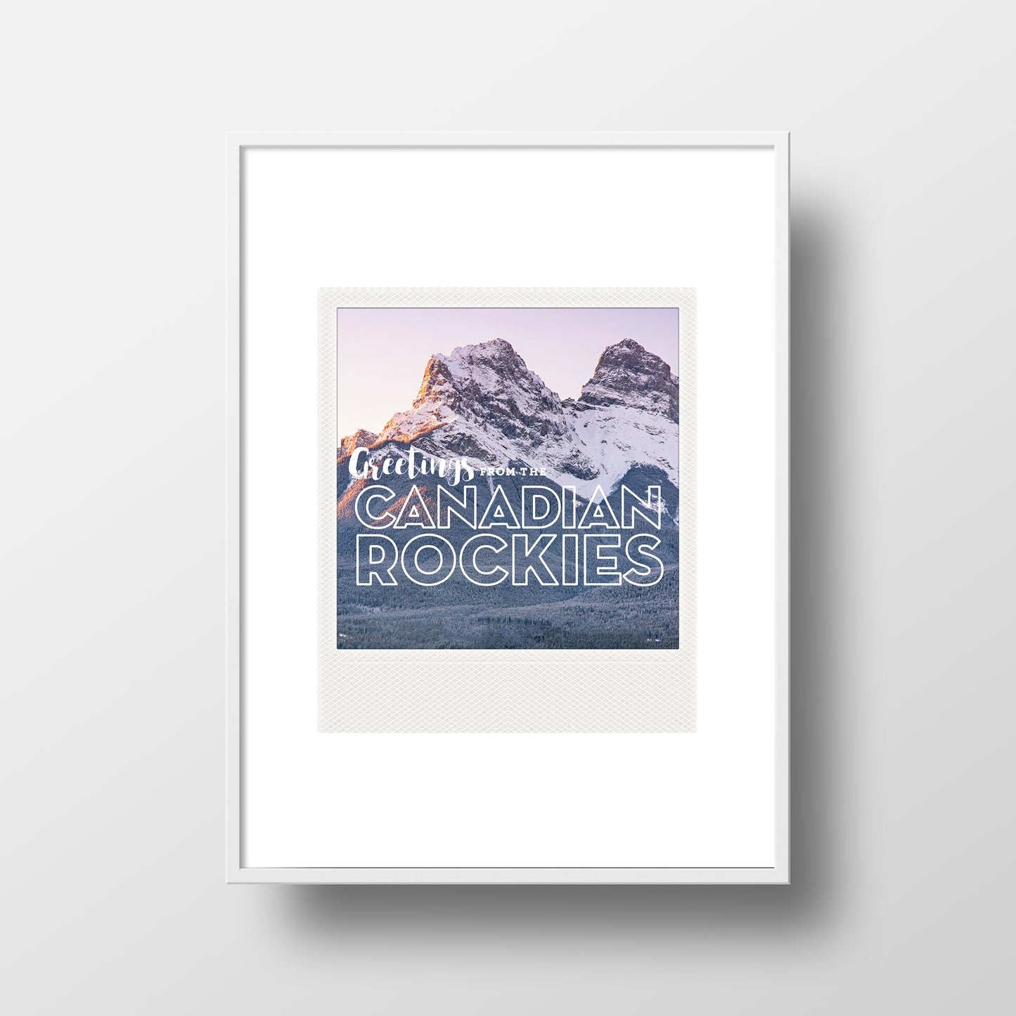 Metallic Polaroid Magnet <br> Greetings from the Canadian Rockies <br> Canmore