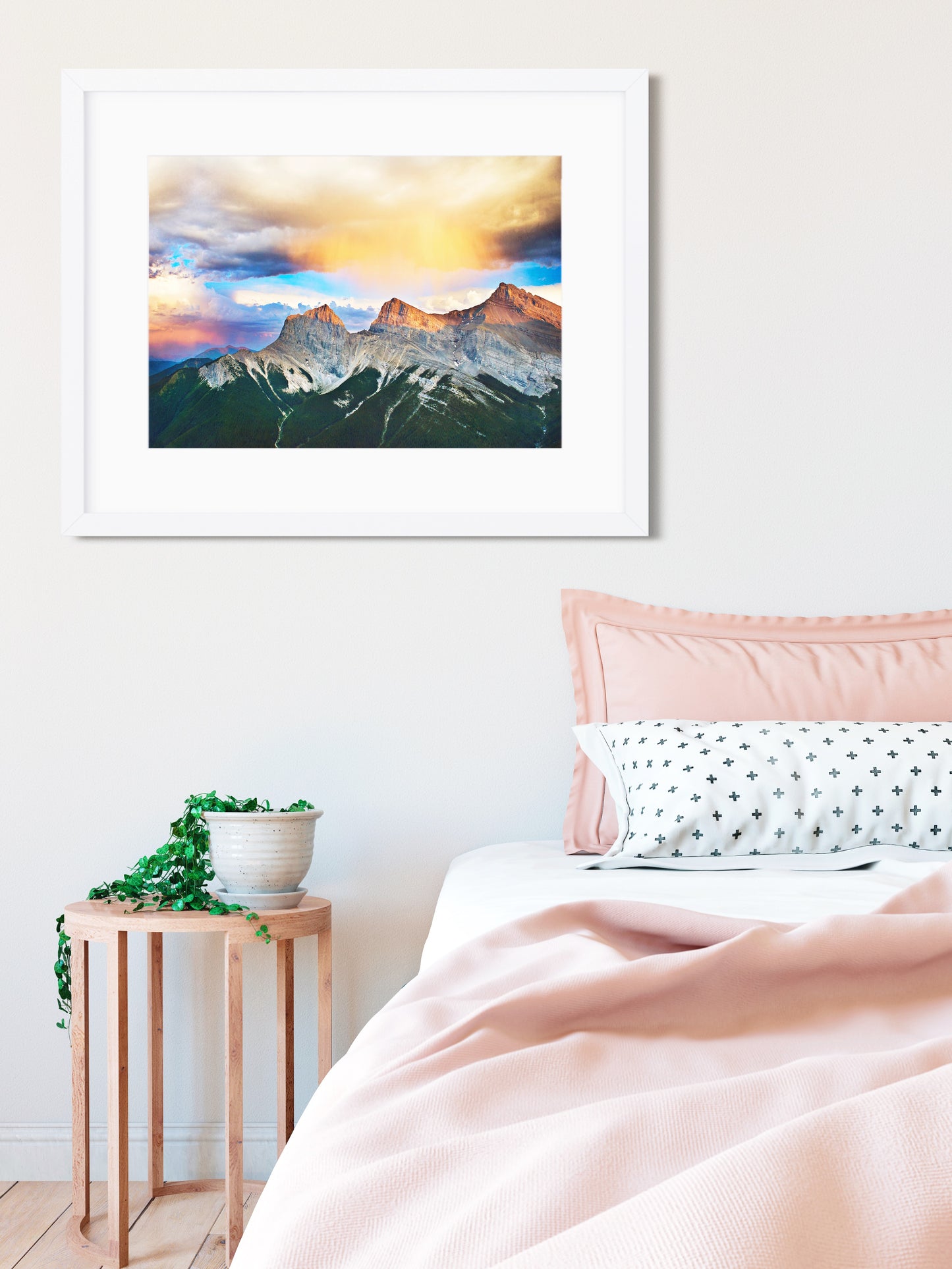 ¡IMPRESIÓN ESPECIAL para Marcos Ikea!<br> Montañas Tres Hermanas Canmore<br> Impresión metálica de edición limitada de 12x15"