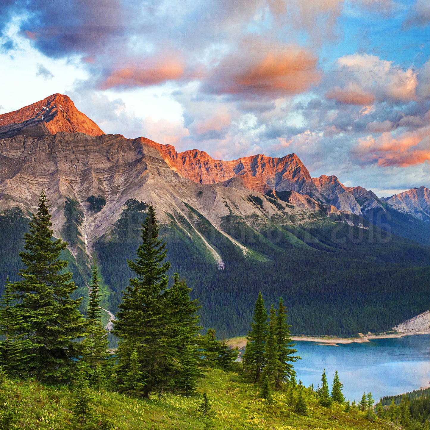 SALE Print 8x8"<br> Kananaskis Country Sunrises<br> Metallic Finish
