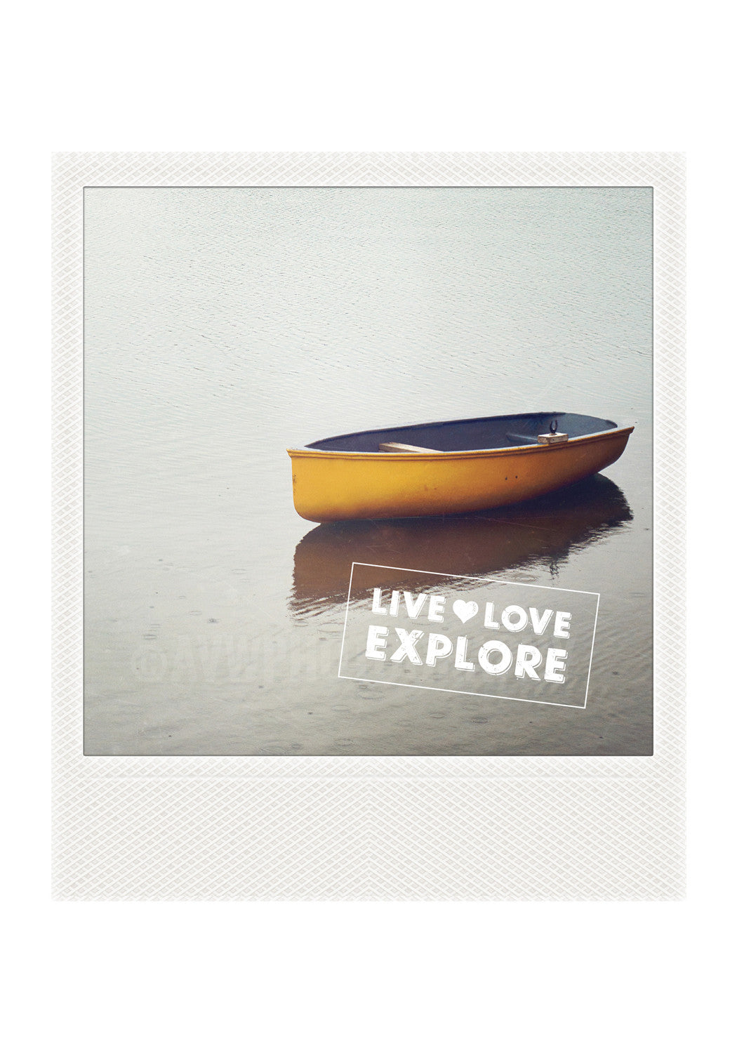 CLEARANCE <br> Metallic Polaroid Magnet <br>Live Love Explore