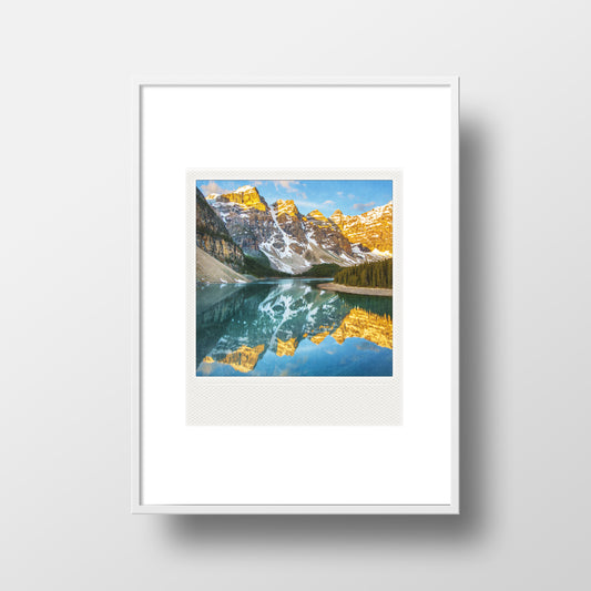 Metallic Polaroid Magnet <br> Moraine Lake // Canadian Rockies