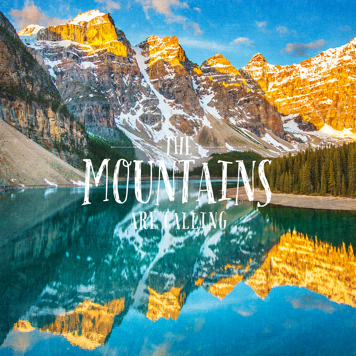SALE 12x12" Metallic Paper Print <br>The Mountains Are Calling Moraine Lake<br>