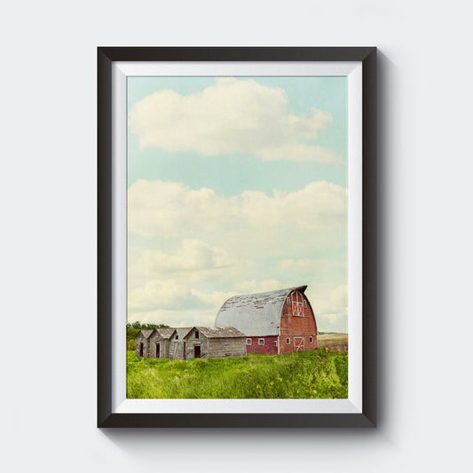 Canadian Red Barn in Summer <br>Limited Edition Archival Fine Art Chromogenic Print