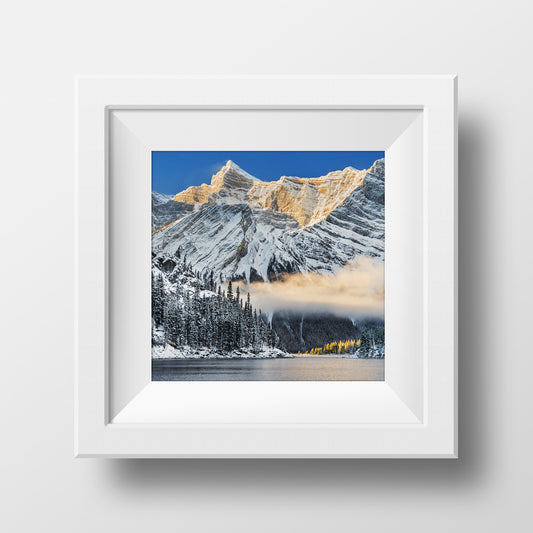 Winter Sunrise over Kananaskis Lakes <br> Archival Fine Art Chromogenic Print