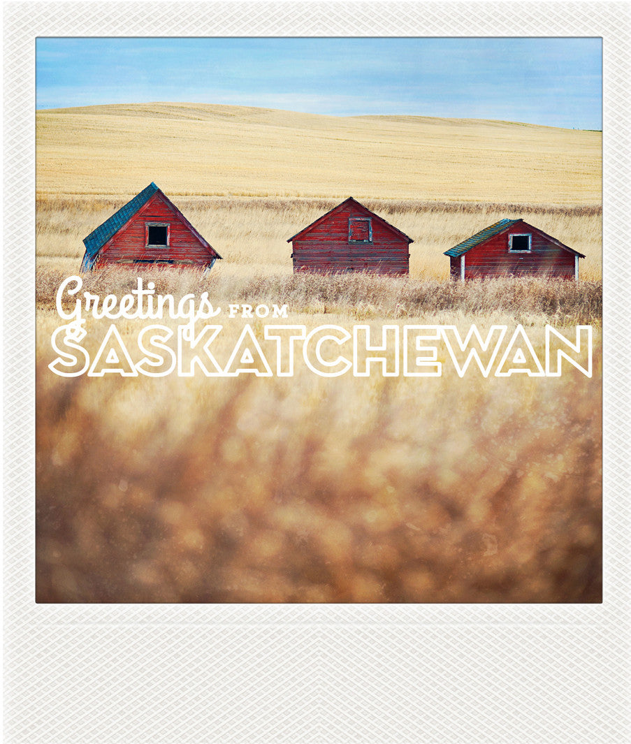 CLEARANCE <br>Metallic Polaroid Magnet <br>Greetings from Saskatchewan #2