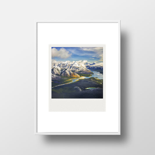 Metallic Polaroid Magnet <br> Kananaskis in Autumn Spray Lakes