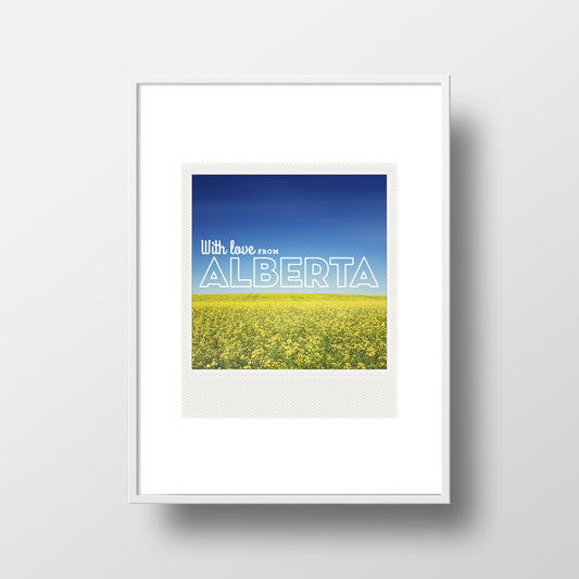 Metallic Polaroid Magnet <br> With Love From Alberta Canola