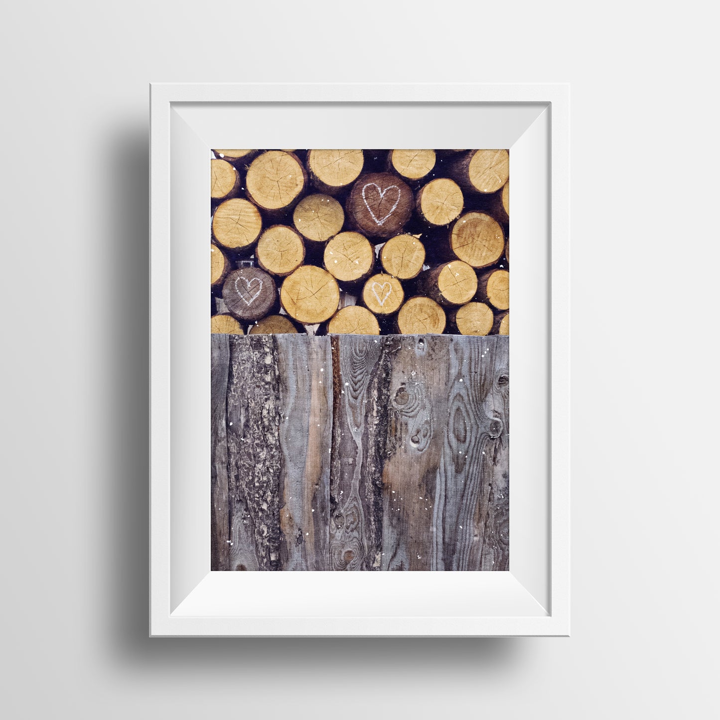 Collected Woodpile + Hearts <br>Rural Canada<br>Limited Release Archival Fine Art Chromogenic Print