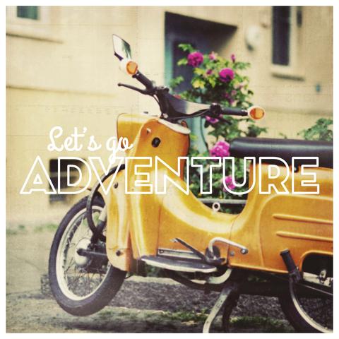 4x4" Matte Postcard / Print <br>Let's Go Adventure!