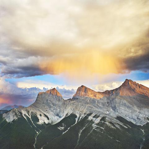 10x10" Metallic Glossy<br>3 Sisters Canmore <br> Alberta Canada <br>Archival Fine Art Chromogenic Print