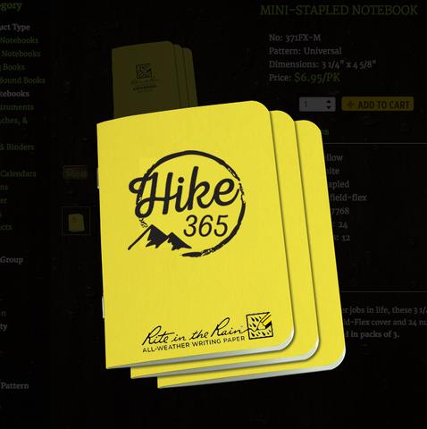 Hike365 Rite in the Rain All Weather Notebook <br>Yellow + Black <br>COMING SOON <br> Ships FREE